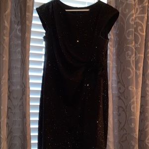 Black and gold embellished dress